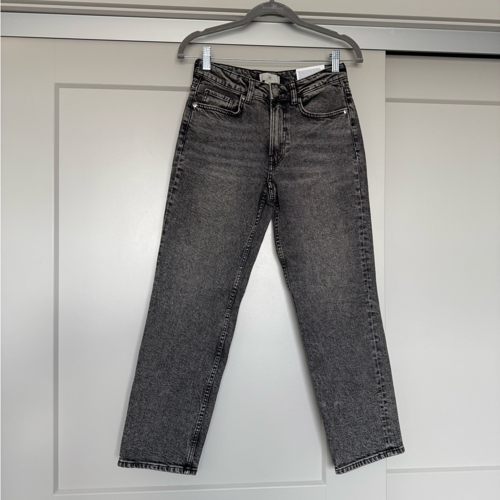 H&M Slim Regular Waist Gray Women's Jeans Ankle Length - Picture 5 of 6